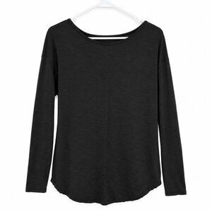 Daily Practice Anthropologie Soft Cotton Modal Long-Sleeve Top Cutout Back XS